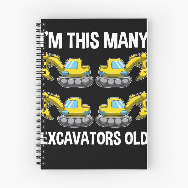 Item preview, I'm This Many Excavators Old 4 Birthday Gift designed and sold by BornDesign.