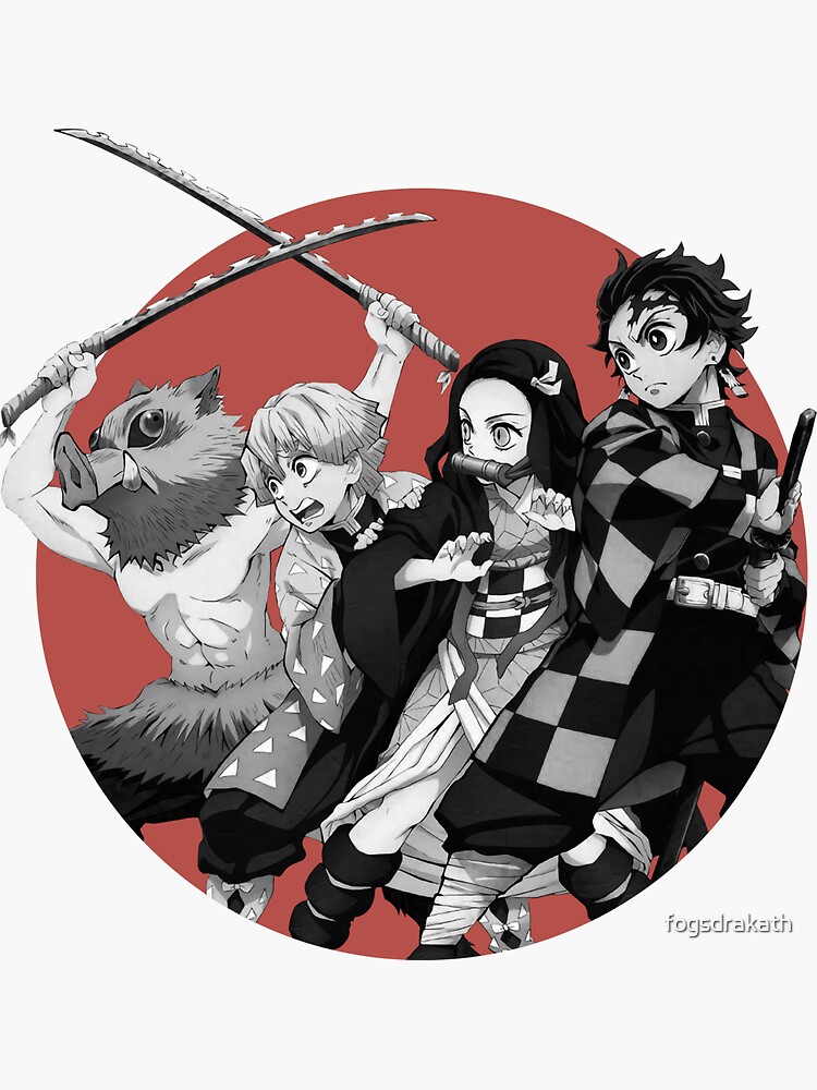 "Kimetsu no Yaiba" Sticker by fogsdrakath Redbubble