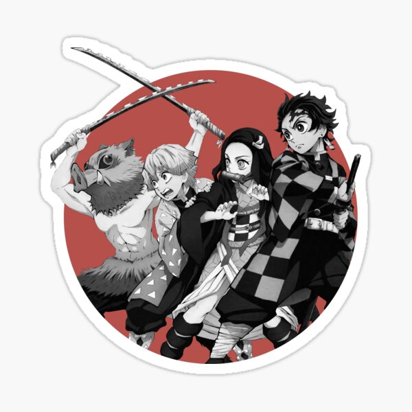 demon slayer stickers redbubble