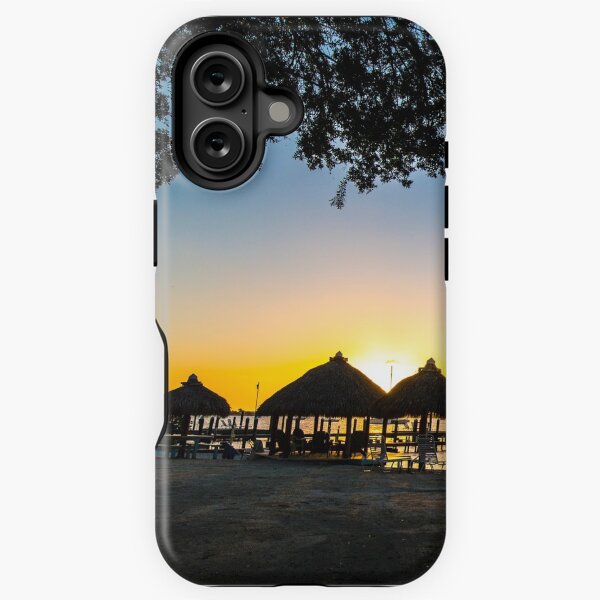 Item preview, Key Largo sunset with tiki huts designed and sold by fineartbyK.