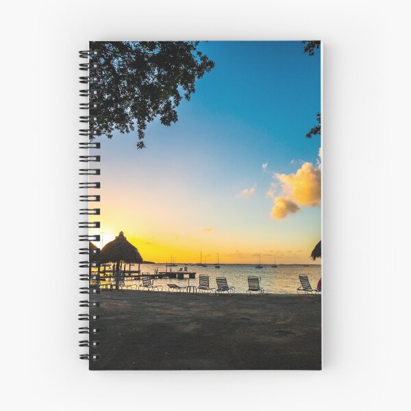 Item preview, Key Largo sunset with tiki huts designed and sold by fineartbyK.