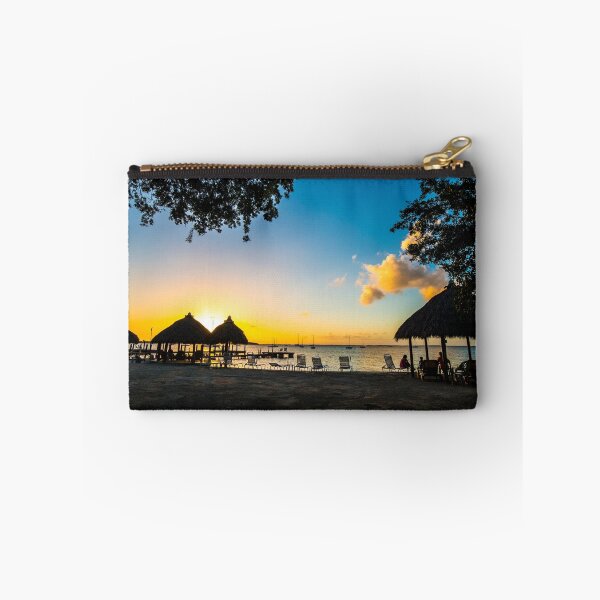 Item preview, Key Largo sunset with tiki huts designed and sold by fineartbyK.