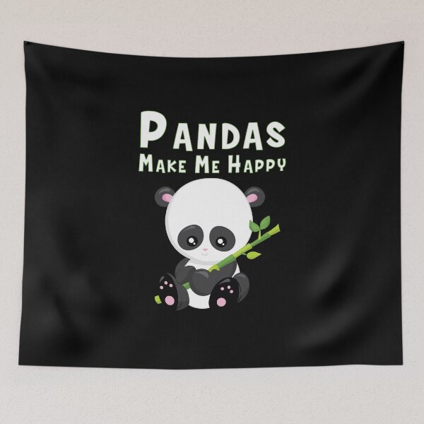 Item preview, Pandas Make Me Happy Cute Panda Bear Design designed and sold by SpiritWestDesig.