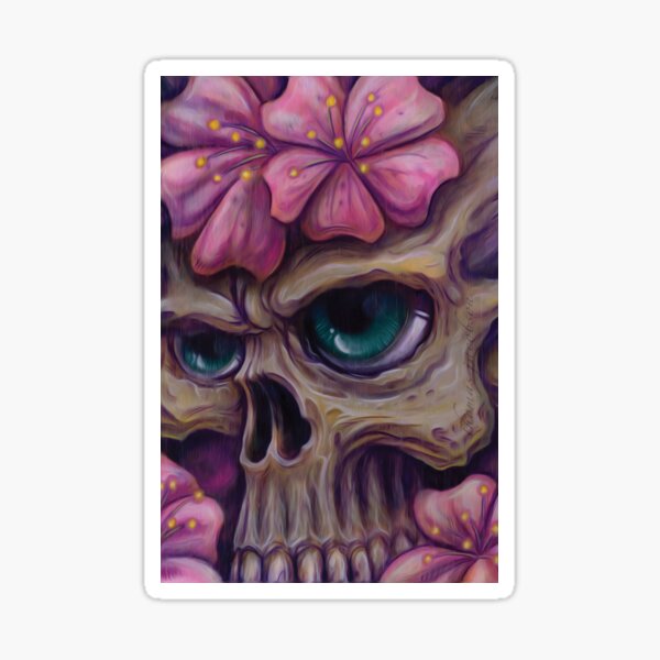 girly skull Sticker
