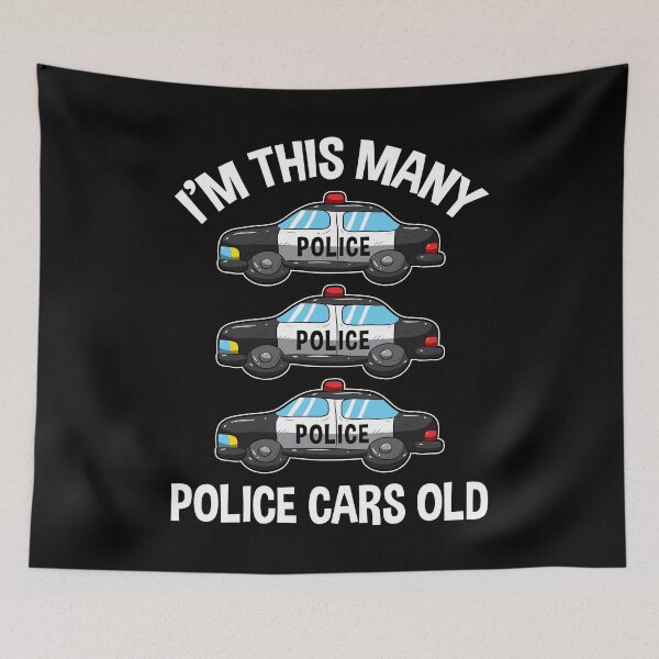 Item preview, I'm This Many Police Cars Old 3 Birthday designed and sold by BornDesign.