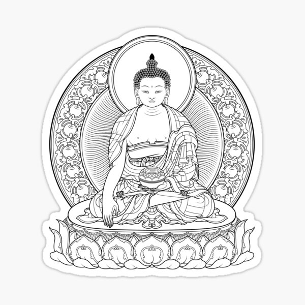 buddha outline Sticker