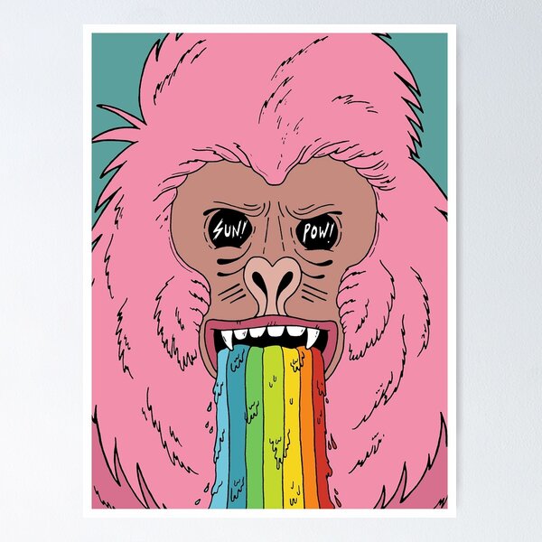 Pink monkey. Poster