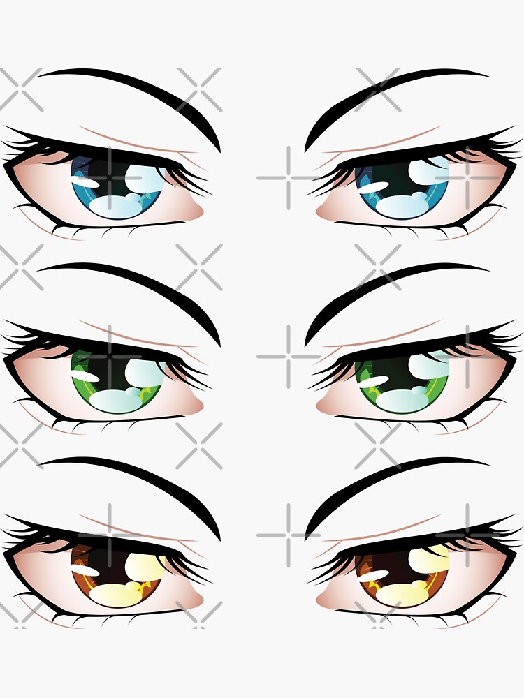 Colorful Male Eyes Sticker for Sale by AnnArtshock