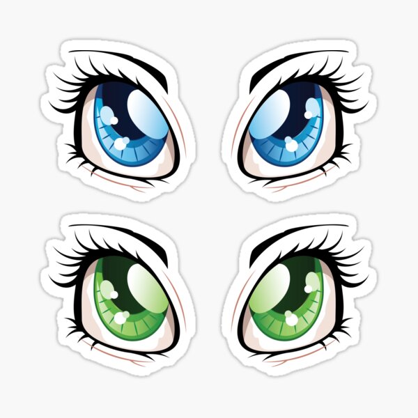 Eyeball Stickers Cartoon Eyes Woman Eyes Girl Eye Decals Choose