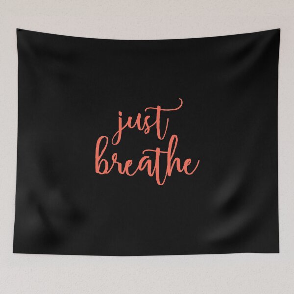 Artikelvorschau, Just breathe Yoga Meditation Sport Design Corall entworfen und verkauft von Damn Fine Arts.