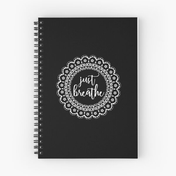 Item preview, Just breathe yoga meditation mandala gift designed and sold by Damn Fine Arts.
