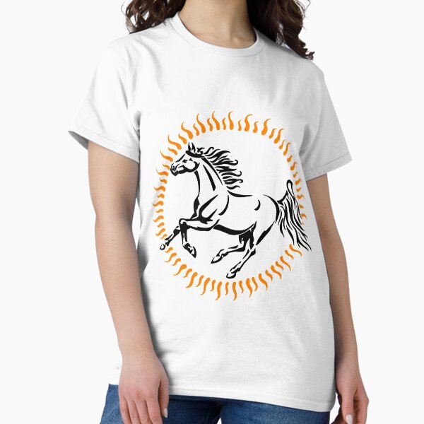 Aperçu de l'œuvre Cheval cadeau de soleil de tatouage tribal pur-sang arabe créée et vendue par Jaana Kern.