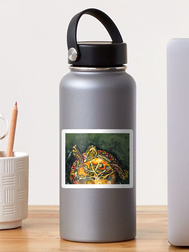 Thumbnail 1 of 3, Sticker, Michigan Painted Turtle designed and sold by ROBINPELTON.