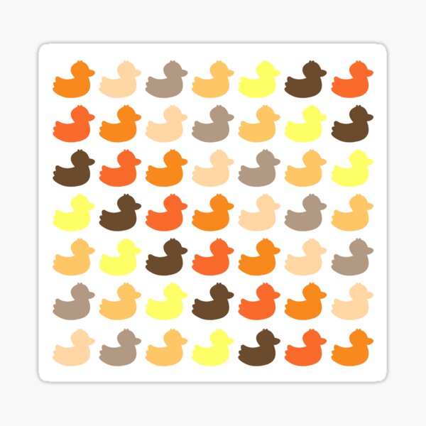 Ducky ducks: orange edition Sticker