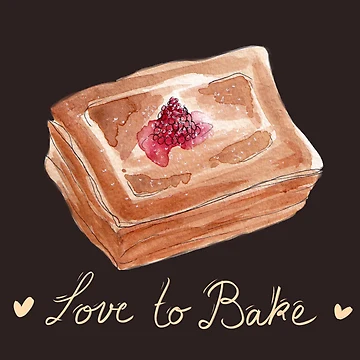 Artwork thumbnail, Bakery : Raspberry Puff pastry by RoxaneAndBuns