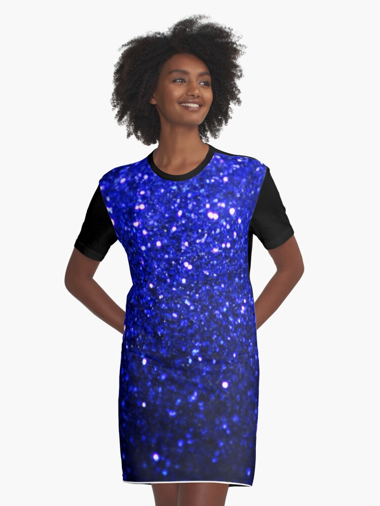 Navy Blue Glitter Sparkle Pattern Graphic T-Shirt for Sale by Petgifts