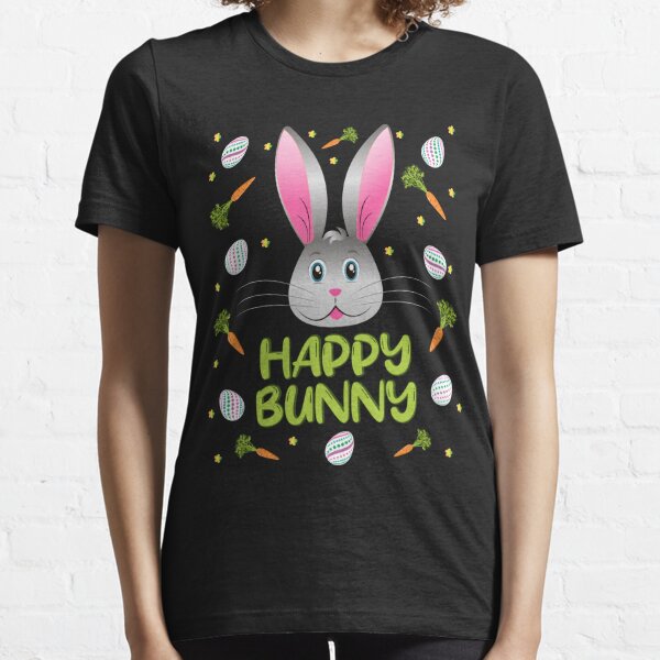 Femme Crazy Dog Tshirts Womens Don't Worry Be Hoppy Tshirt Funny Easter Bunny Tee