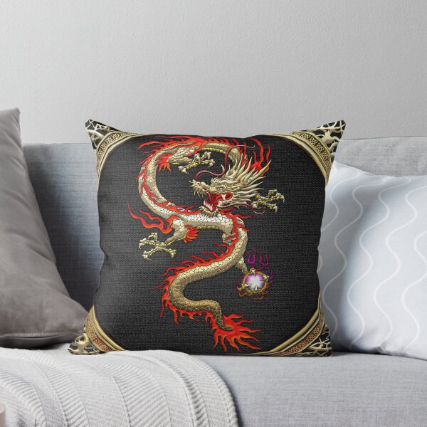 Item preview, Golden Chinese Dragon Fucanglong on Black  designed and sold by Serge Averbukh Art Studio.