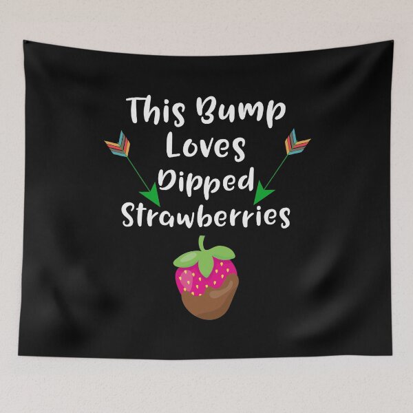 Item preview, This Baby Bump Loves Strawberries Funny Pregnancy Craving Announcement Design designed and sold by SpiritWestDesig.