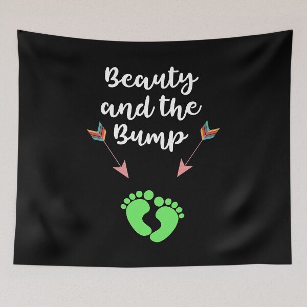 Item preview, Beauty and the bump Funny Baby Bump Pregnancy Craving Announcement Design designed and sold by SpiritWestDesig.