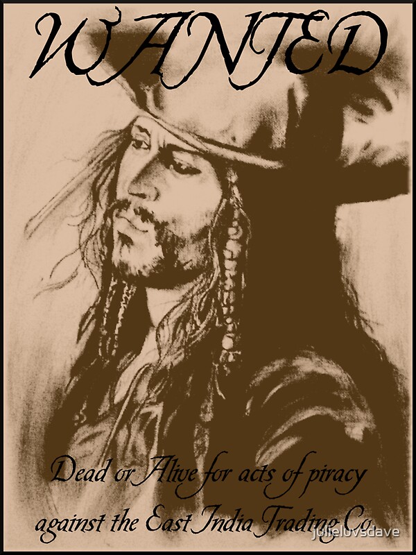 Jack Sparrow Wanted Stickers By Julieluvsdave Redbubble 6180