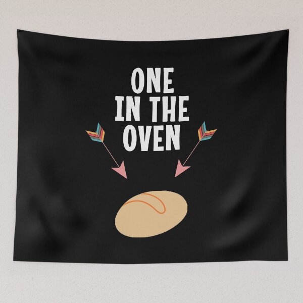 Item preview, One In The Oven Funny Baby Bump Pregnancy Craving Announcement Design designed and sold by SpiritWestDesig.