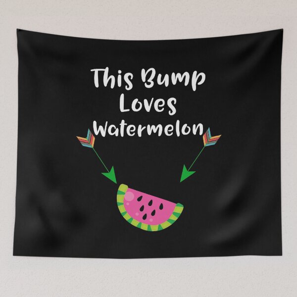 Item preview, This Baby Bump Loves Watermelon Funny Pregnancy Craving Announcement Design designed and sold by SpiritWestDesig.
