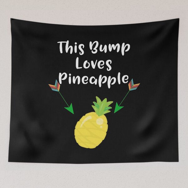 Item preview, This Baby Bump Loves Pineapple Funny Pregnancy Craving Announcement Design designed and sold by SpiritWestDesig.