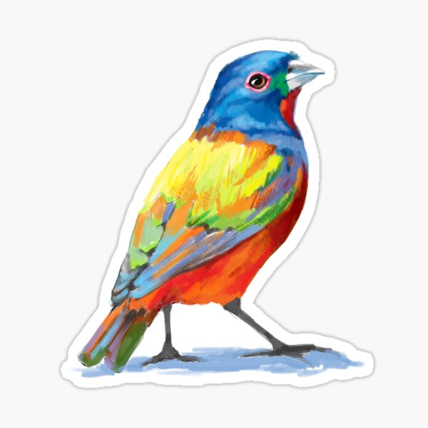 Item preview, Painted Bunting - Colorful Bird designed and sold by Cori Redford.