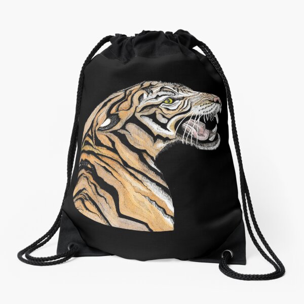 Tiger Totem Drawstring Bag
