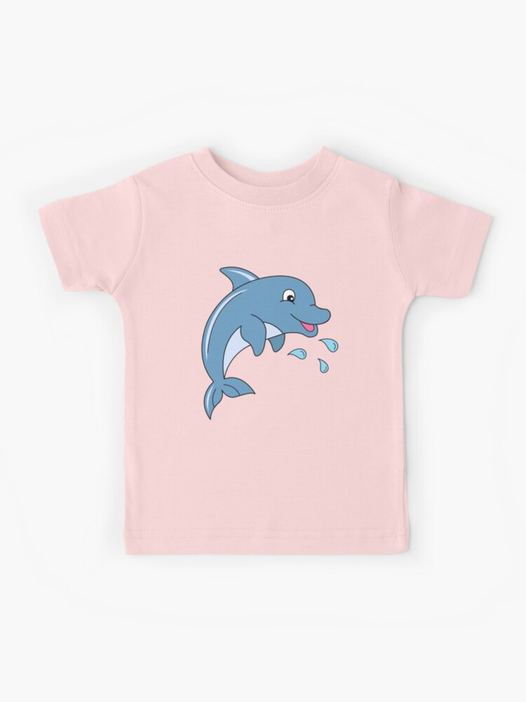 SunshineMountainTees Dolphin Pair Boys Shirt or Girls Shirt - Kids Long Sleeved You Choose Ink Color Shirt for Girls or Boys Youth Shirt - Great Gift Idea