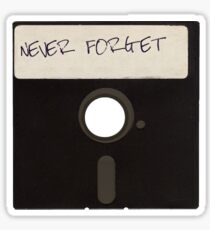 Never Forget Computer Floppy Disks Sticker