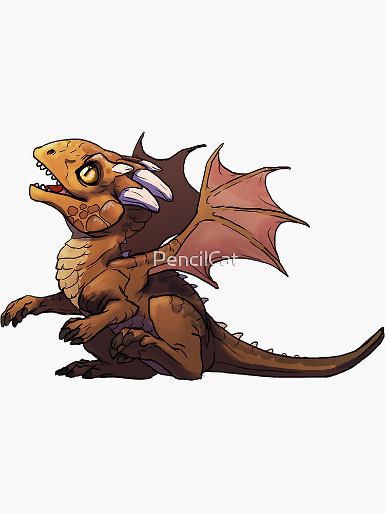 Thumbnail 3 of 3, Sticker, Baby Draco designed and sold by PencilCat.