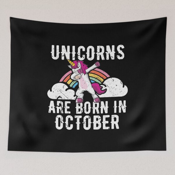 Item preview, Unicorns Are Born In October Shirt Birthday Month Gift Tee designed and sold by haselshirt.
