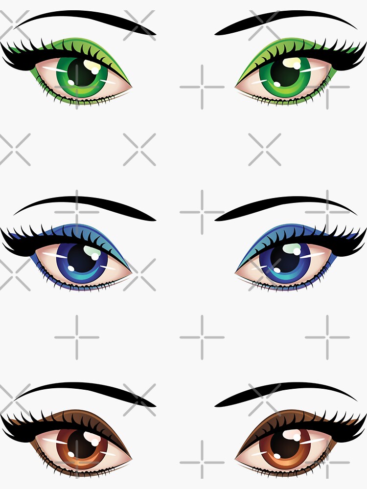 "Cartoon female eyes 4" Sticker by AnnArtshock | Redbubble