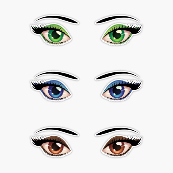 Colorful Male Eyes Sticker for Sale by AnnArtshock