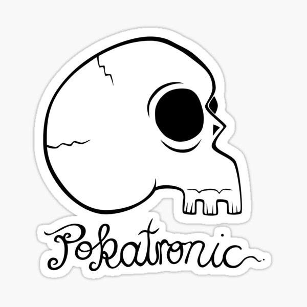 Pokatronic Skull Sticker