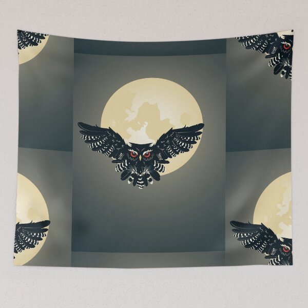 Item preview, Owl and Full Moon designed and sold by AnnArtshock.