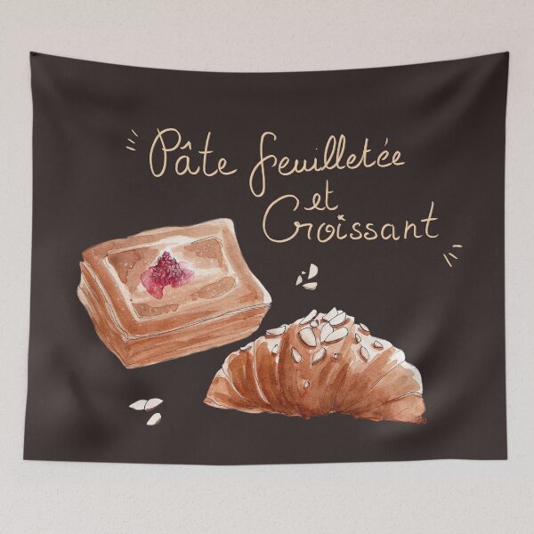 Item preview, Bakery : croissant almonds and raspberry puff pastry v2 designed and sold by RoxaneAndBuns.