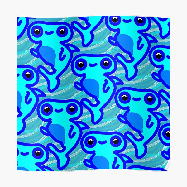 "Cute Baby Hammerhead Sharks" Poster by weavernap | Redbubble