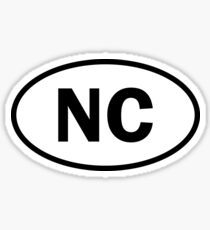 North Carolina - NC - oval sticker and more Sticker