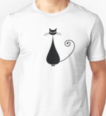 Black cat silhouette Unisex T-Shirt