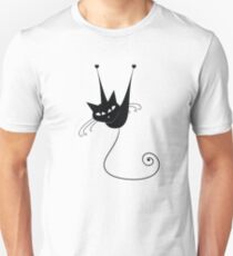 Black cat silhouette Unisex T-Shirt