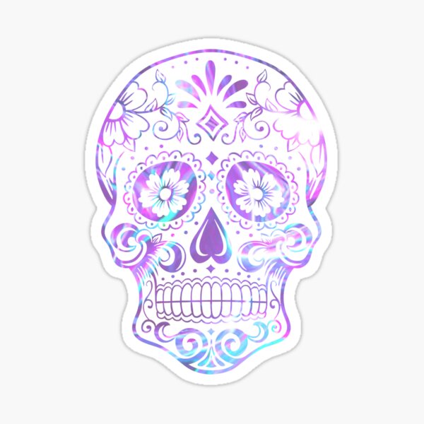 Purple Skull Sticker