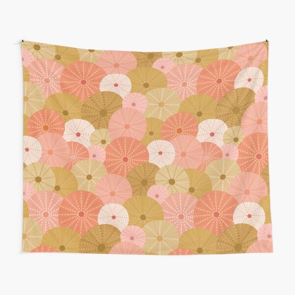 Sea Urchins in Gold + Coral Tapestry