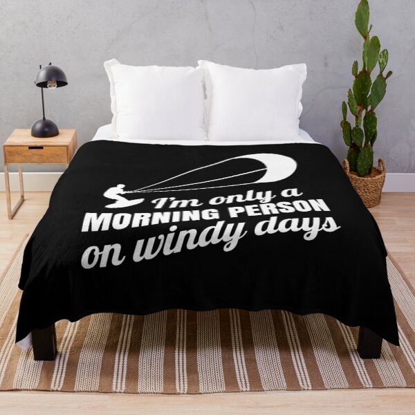 Item preview, Funny Kitesurfing Design - Only Morning Person Windy Days designed and sold by EstelleStar.