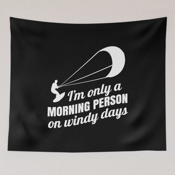 Item preview, Funny Kitesurfing Design - Only Morning Person Windy Days designed and sold by EstelleStar.
