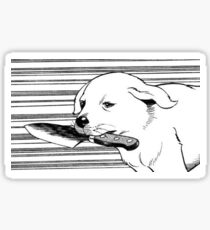 Knife Dog Sticker