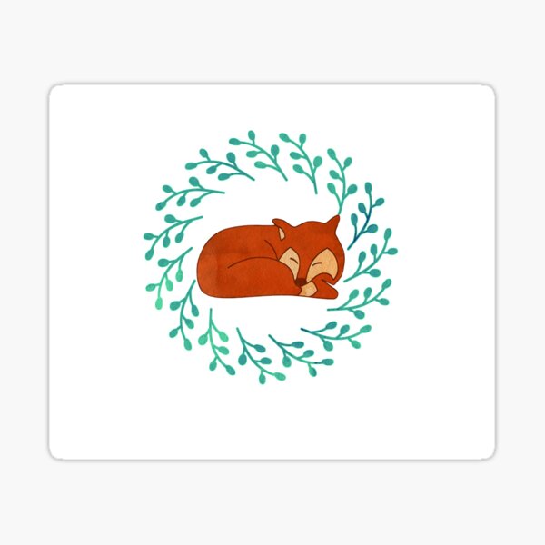 sleeping fox Sticker