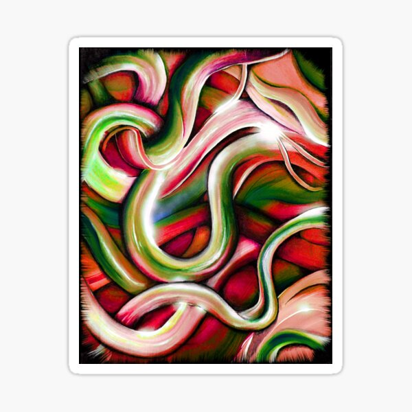 cool Abstract #2 by Angieclementine Sticker